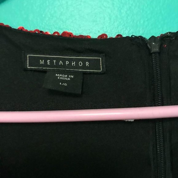 Ruby Red Sequin Cocktail Dress - Picture 2 of 4